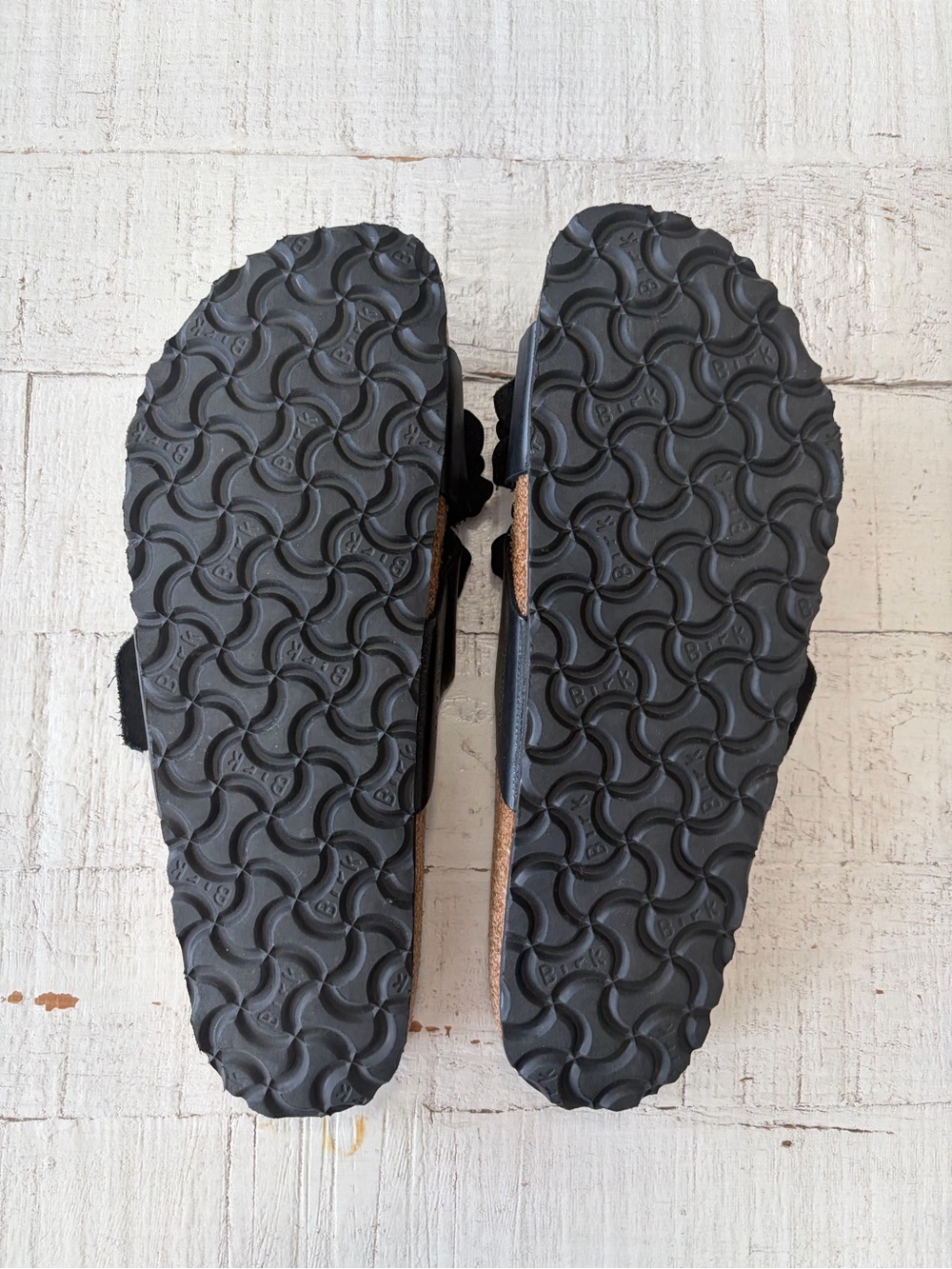 Birkenstock Siena Flowers EU size 40 US size 9 9.5 Black Leather Slide Sandals - Picture 9 of 11